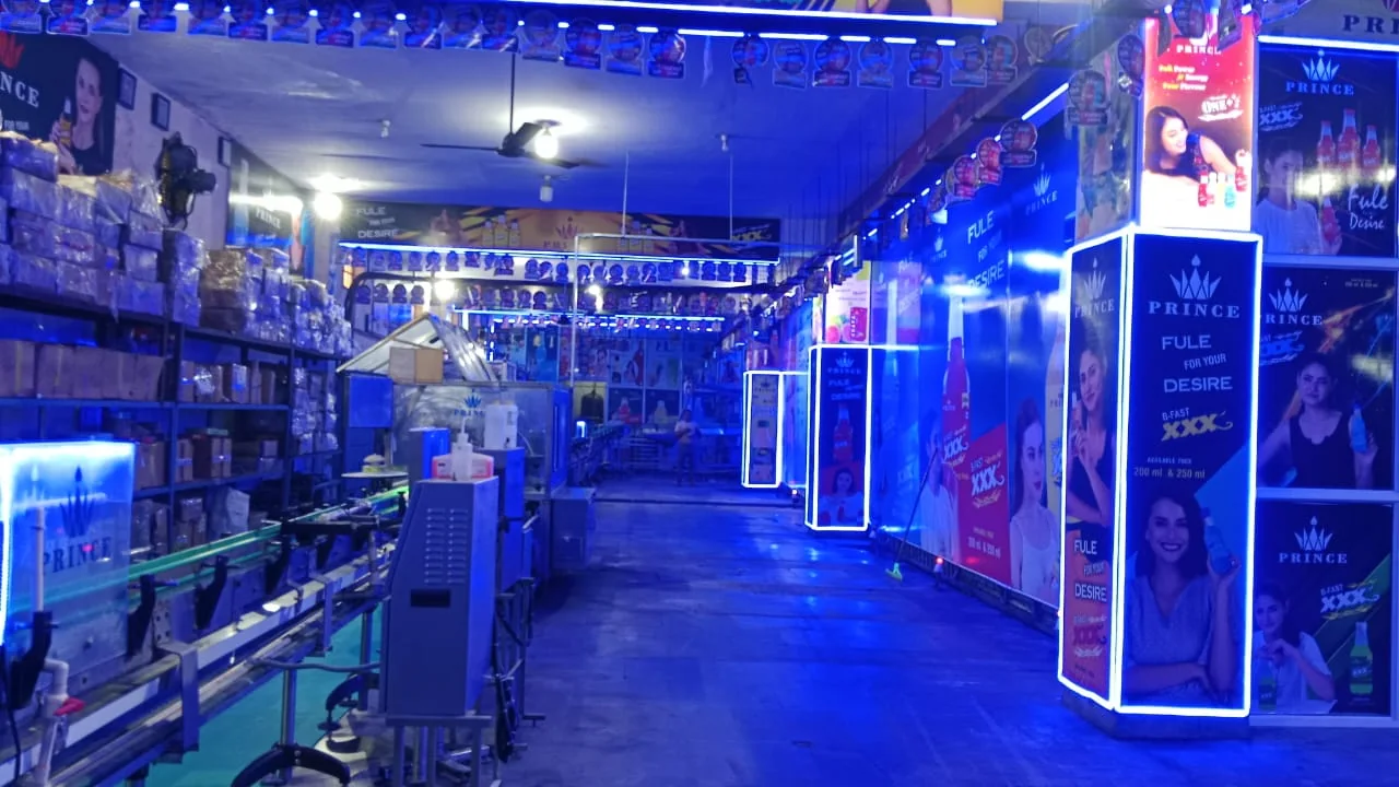 Prince beverage manufacturing facility interior with production equipment