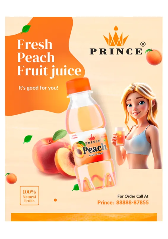Prince peach fruit drink campaign